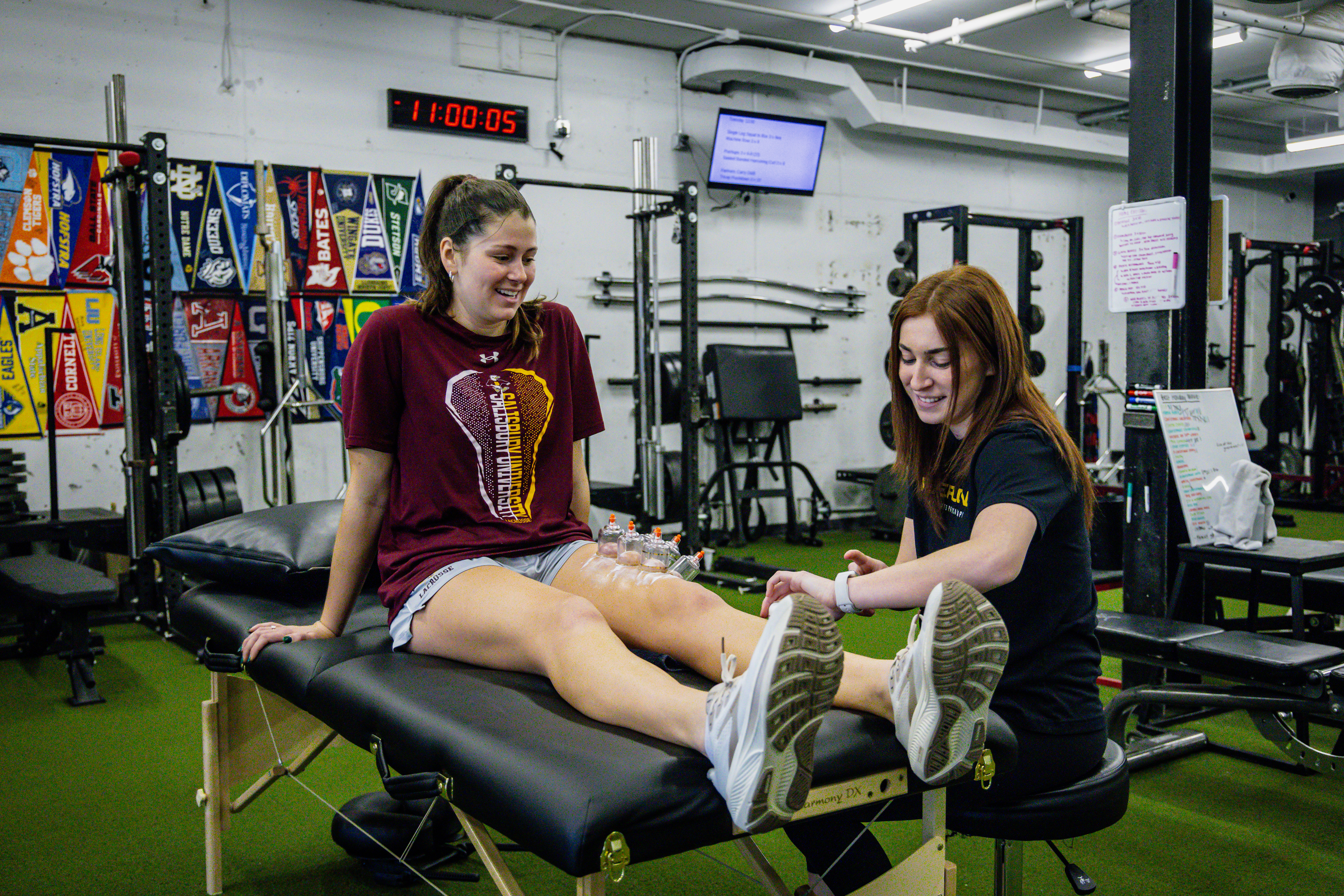 Therapist treating athlete at Herlong Sports PT